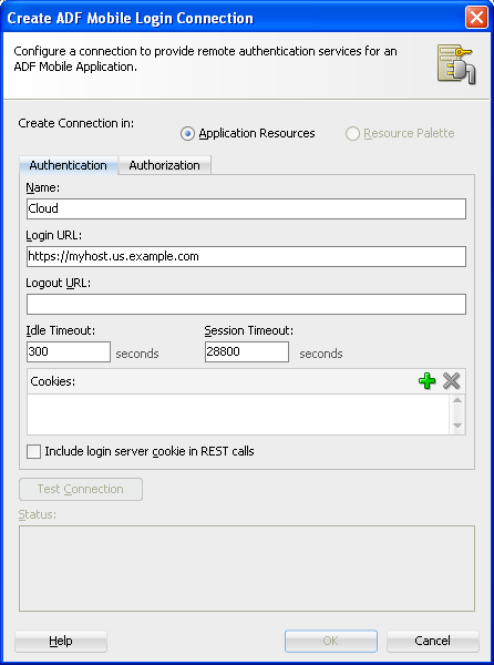 Enter the Oracle Cloud login URL.