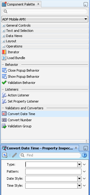 Convert Date Time in Component Palette