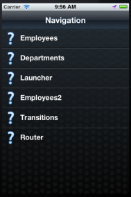 Application features in a List View.