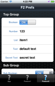 A settings page for an application feature.