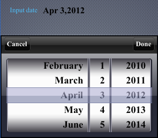 Input Date at Design Time