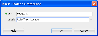 Add a unique ID and display text.