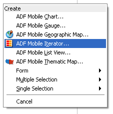 Context Menu for Iterator Control