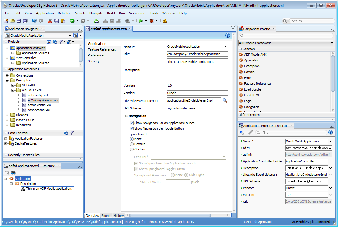 The overview editor.