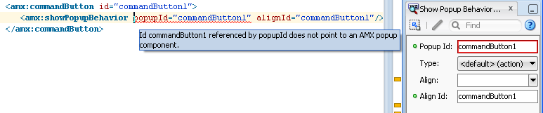 Popup Id Audit in Source Editor
