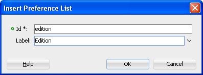 Enter a unique identifier and display text.
