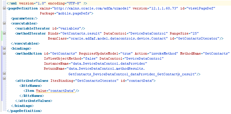 PageDef file