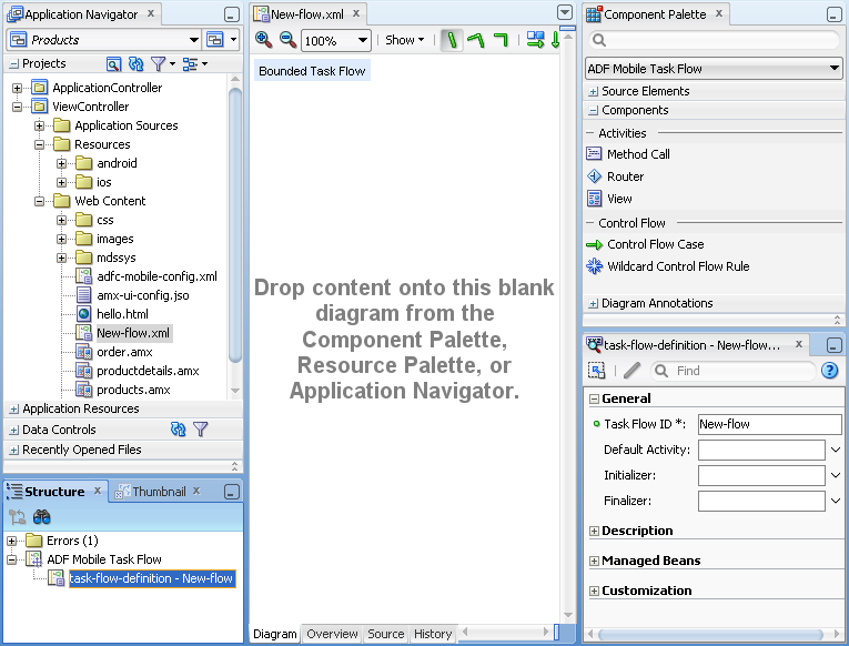 New Blank Task Flow