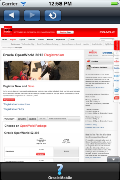 Remote URL displays in the web view.