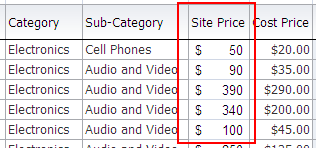 Runtime values of a column after applying another Style