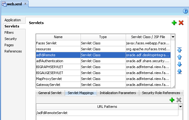 Illustrates Servlet mapping properties.