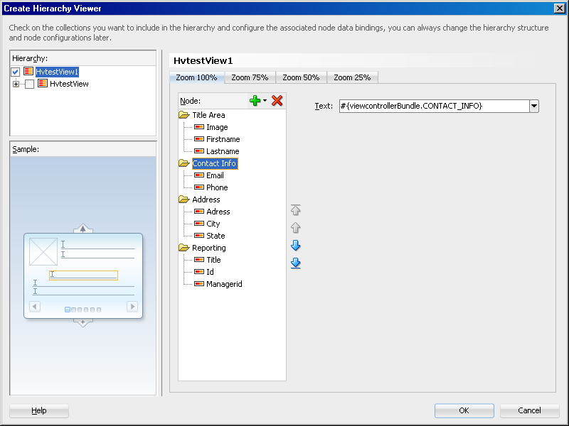 Create Hierarchy Viewer Dialog