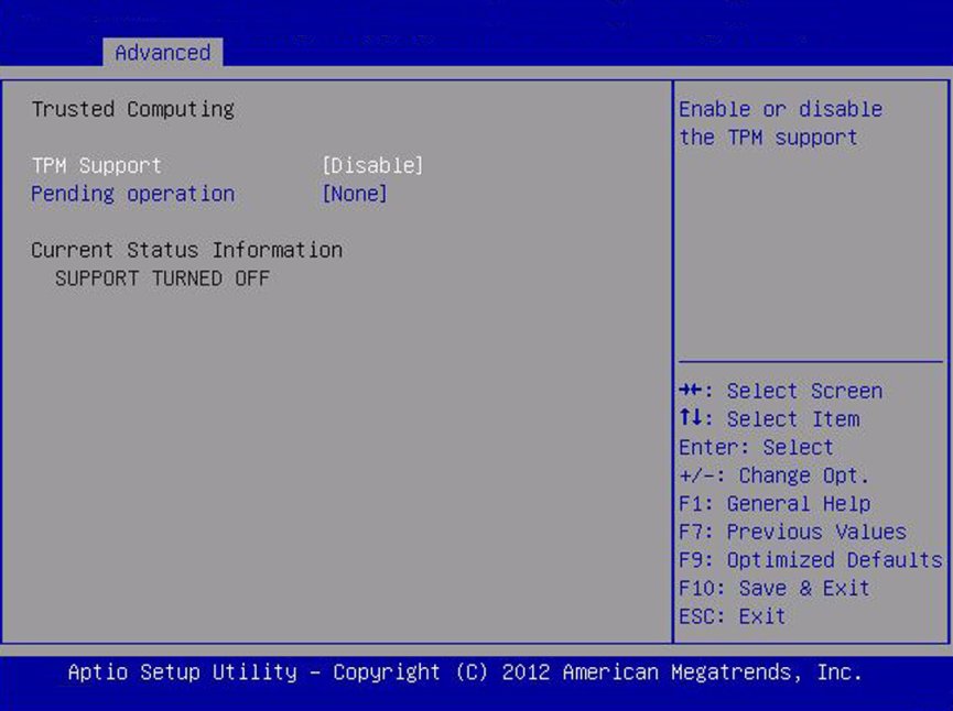 image:Screen capture showing the Serial Port Console Redirection screen.