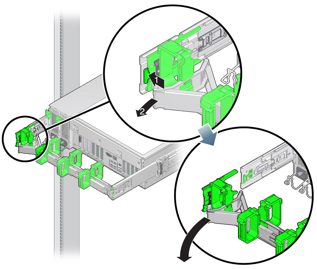image:An illustration showing how to release the CMA.