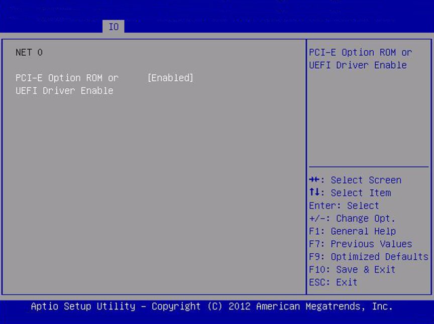 image:Screen capture showing the IO Net 0 screen.