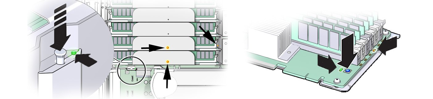 image:An illustration showing the components of the Fault Remind circuitry (LEDs and buttons).