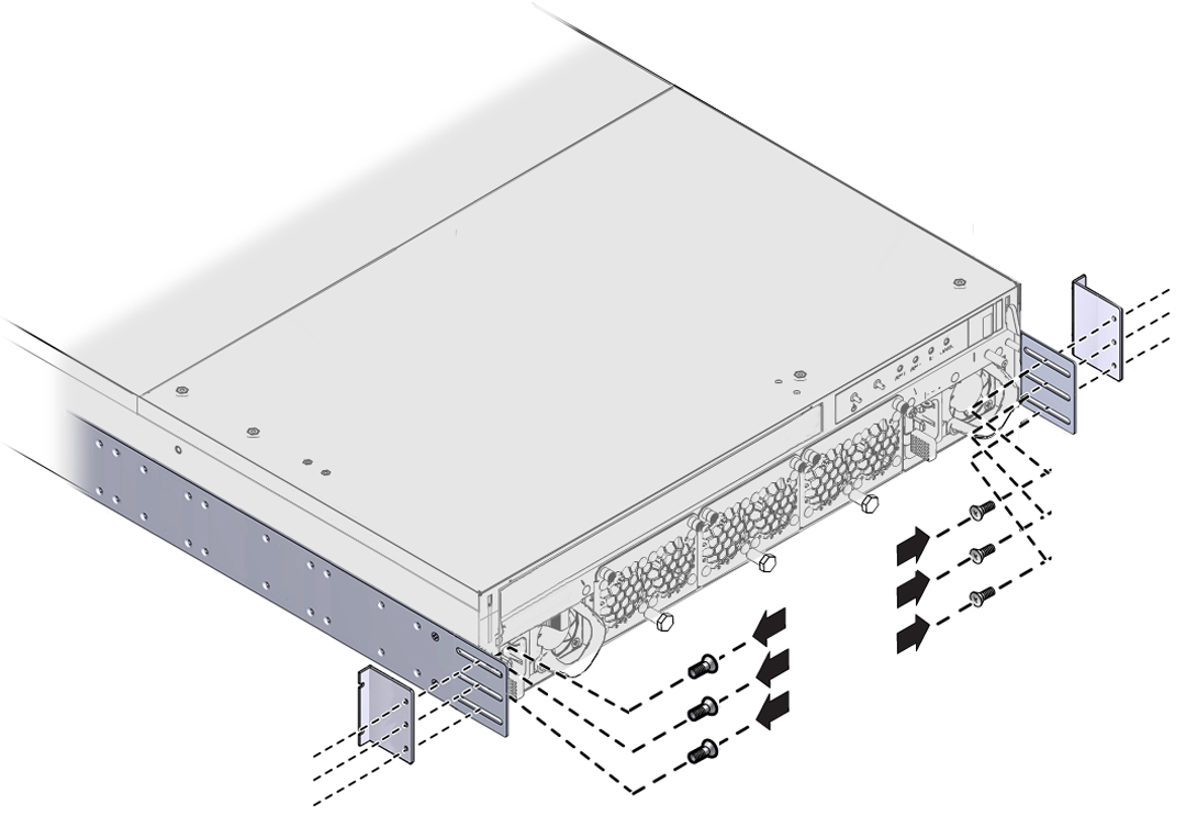 image:Figure shows aligning the angle brackets and inserting the screws.