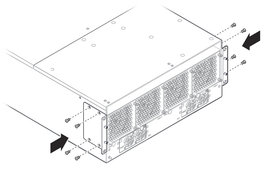 image:Figure showing new mounting brackets being installed on the                                 chassis.
