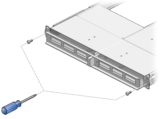 Figure shows tightening the screws. image:Figure shows tightening the screws.