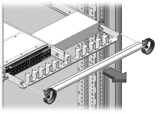 Figure shows removing the CMA cover. image:Figure shows removing the CMA cover.