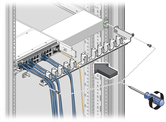 image:Figure shows installing the CMA.