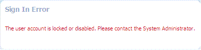 User Account Lockout