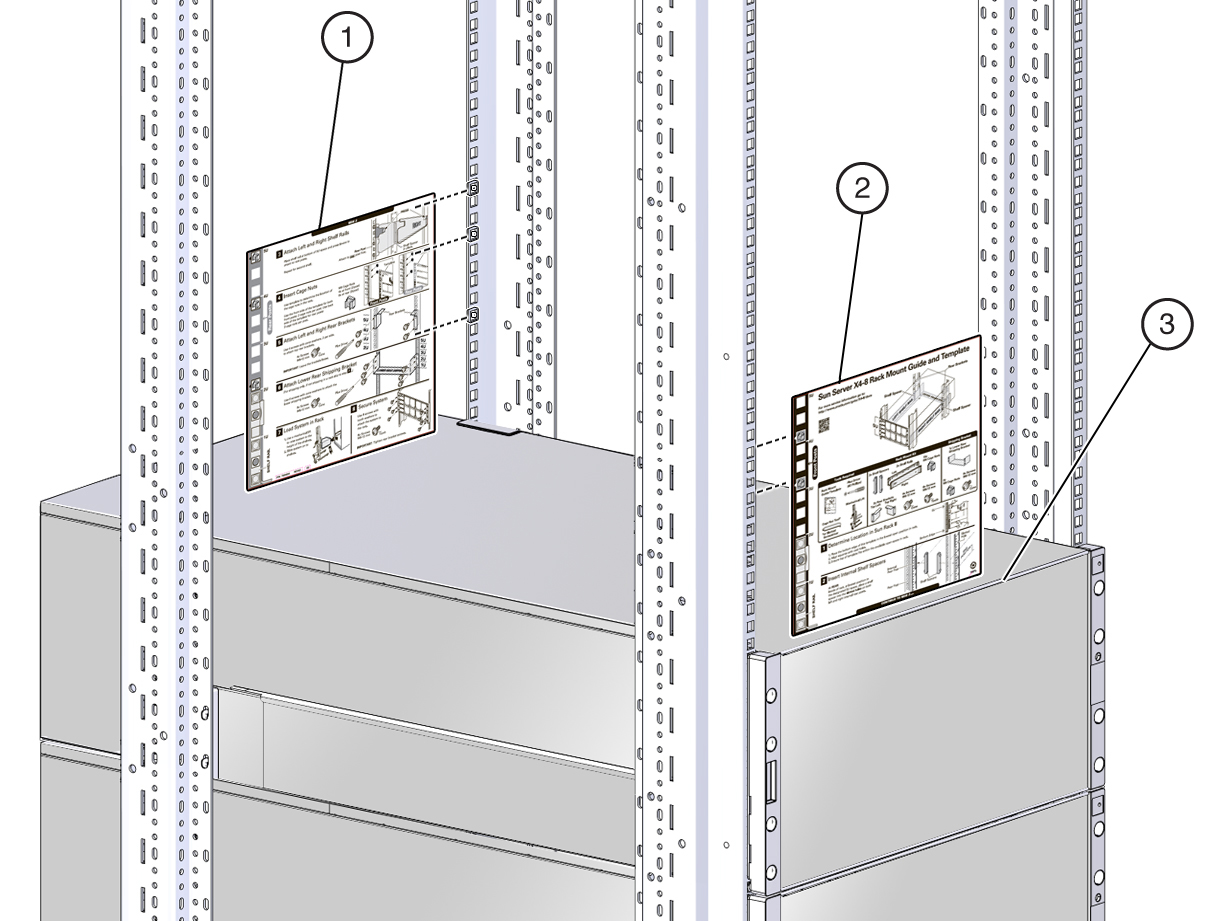image:Picture of template being used to locate cage                                     nuts.