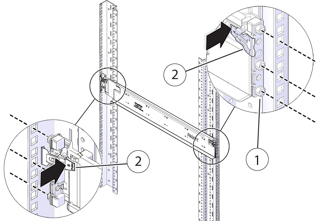 image:Picture of rails, latches, studs, and rack.