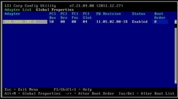 image:Graphic showing the BIOS UEFI Driver Control                                     screen.
