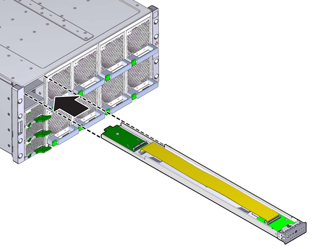 image:An illustration showing the FIM aligned with its                                 slot.