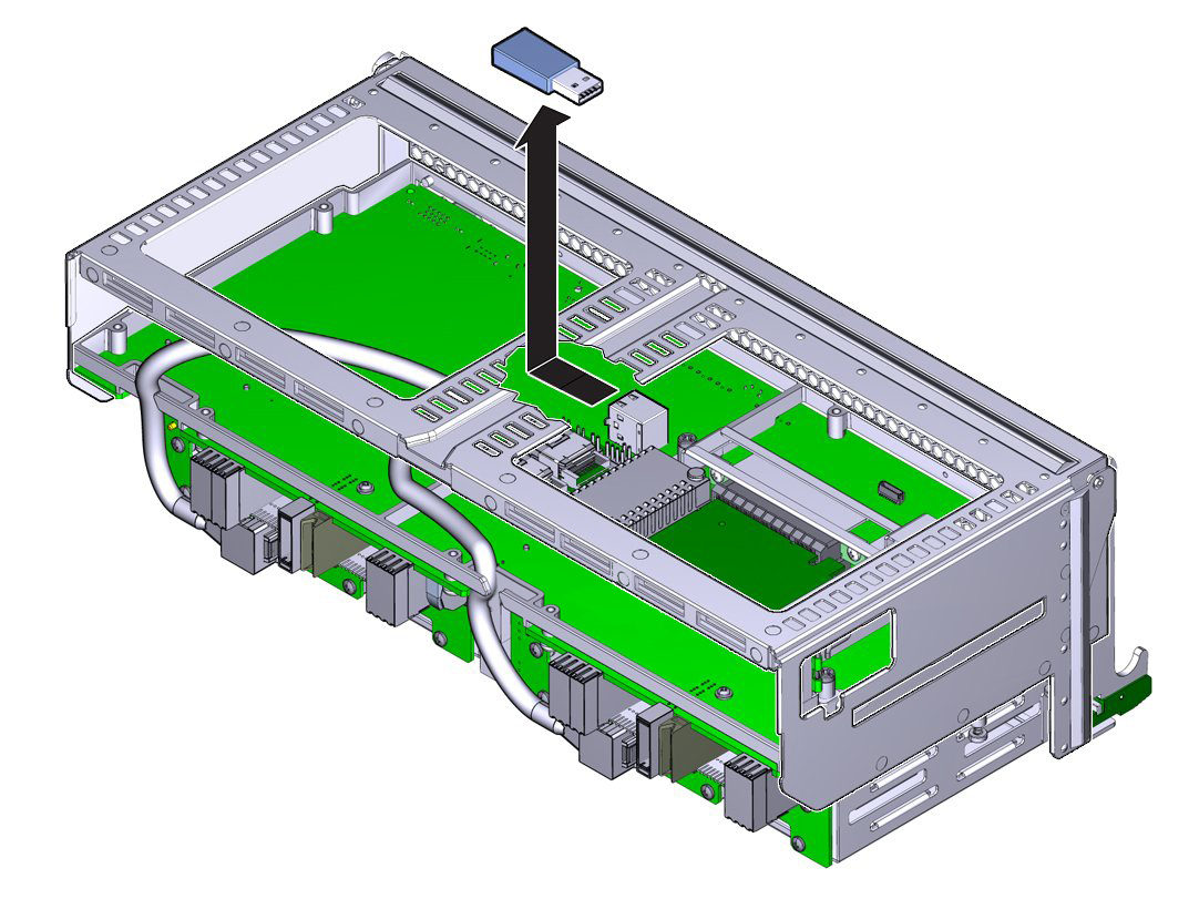 image:An illustration showing the removal of the USB flash                                     drive.