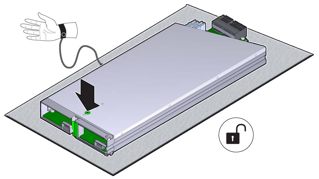 image:An illustration showing how to remove the CMOD cover.
