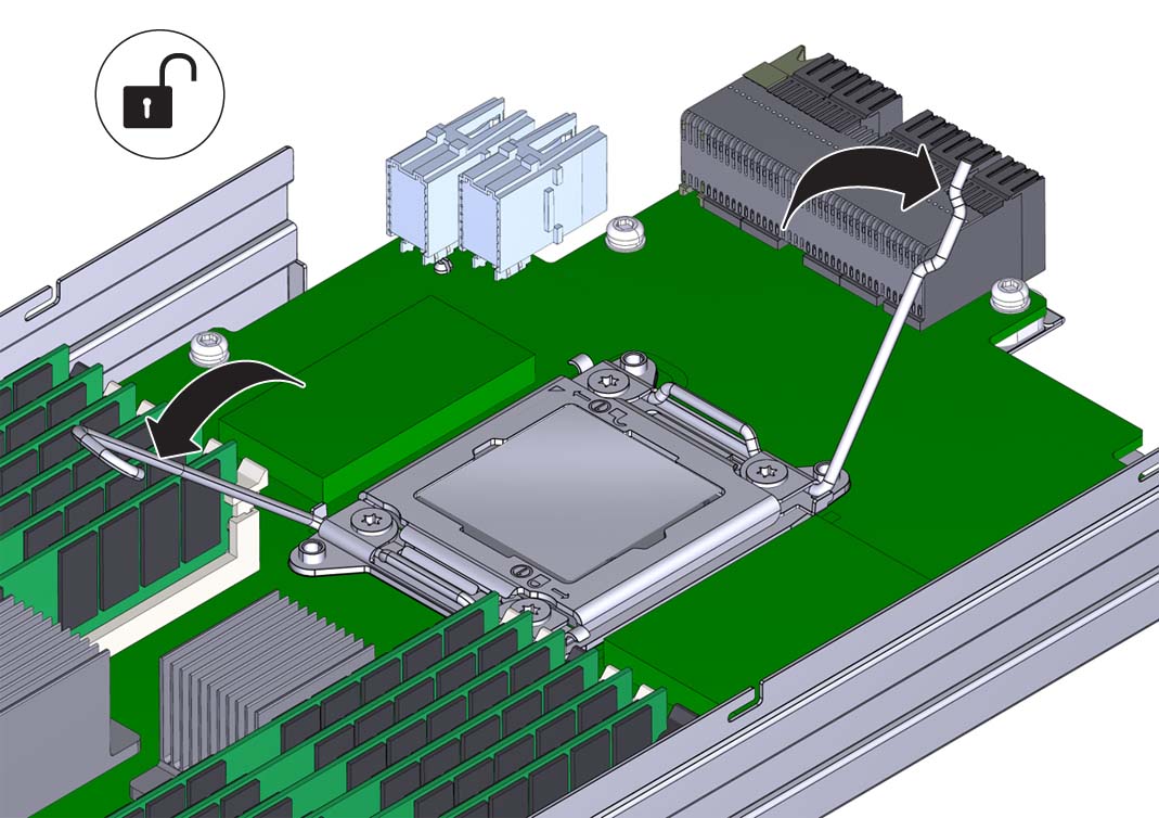 image:Picture of second release lever being opened.