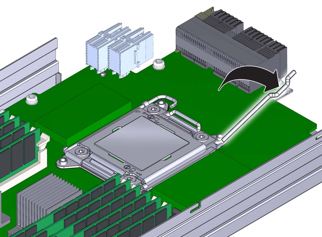 image:Picture of release lever being opened.