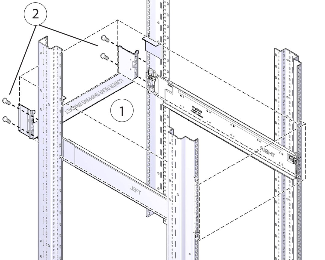 image:Picture of shipping bracket being installed.