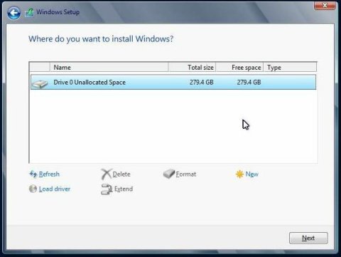 image:Graphic showing Advanced Options for setting format and partition information.