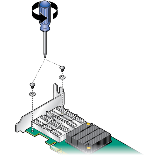 Figure shows removal of the screws of the adapter image:Figure shows removal of the screws of the adapter