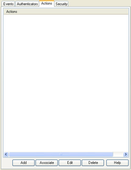 Kiosk Manager Actions tab