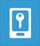 Device icon with a key