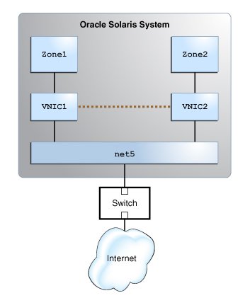 image:This fugyre shows the inter-VNIC communication within the system.