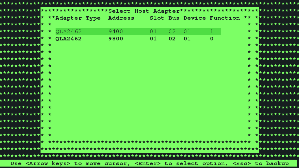 image:HBA Screen BIOS of a QLogic Card