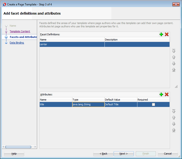 attributes on template