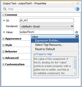 invoking expression builder