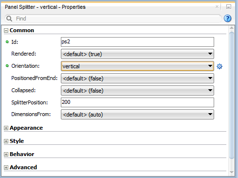 setting the orientation to vertical