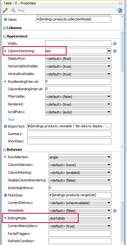 changing the editing mode to click to edit