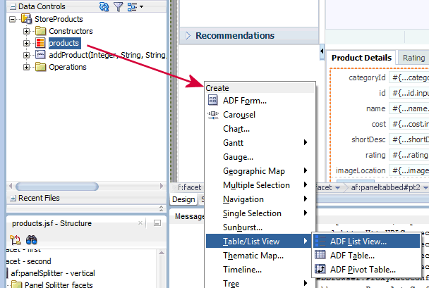 creating products list view