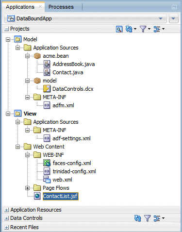 Application Navigator, View project