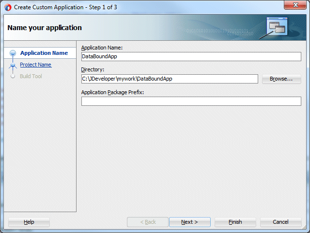 Create custom application