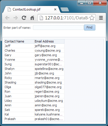 Browser page when first run