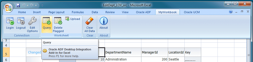 Query button